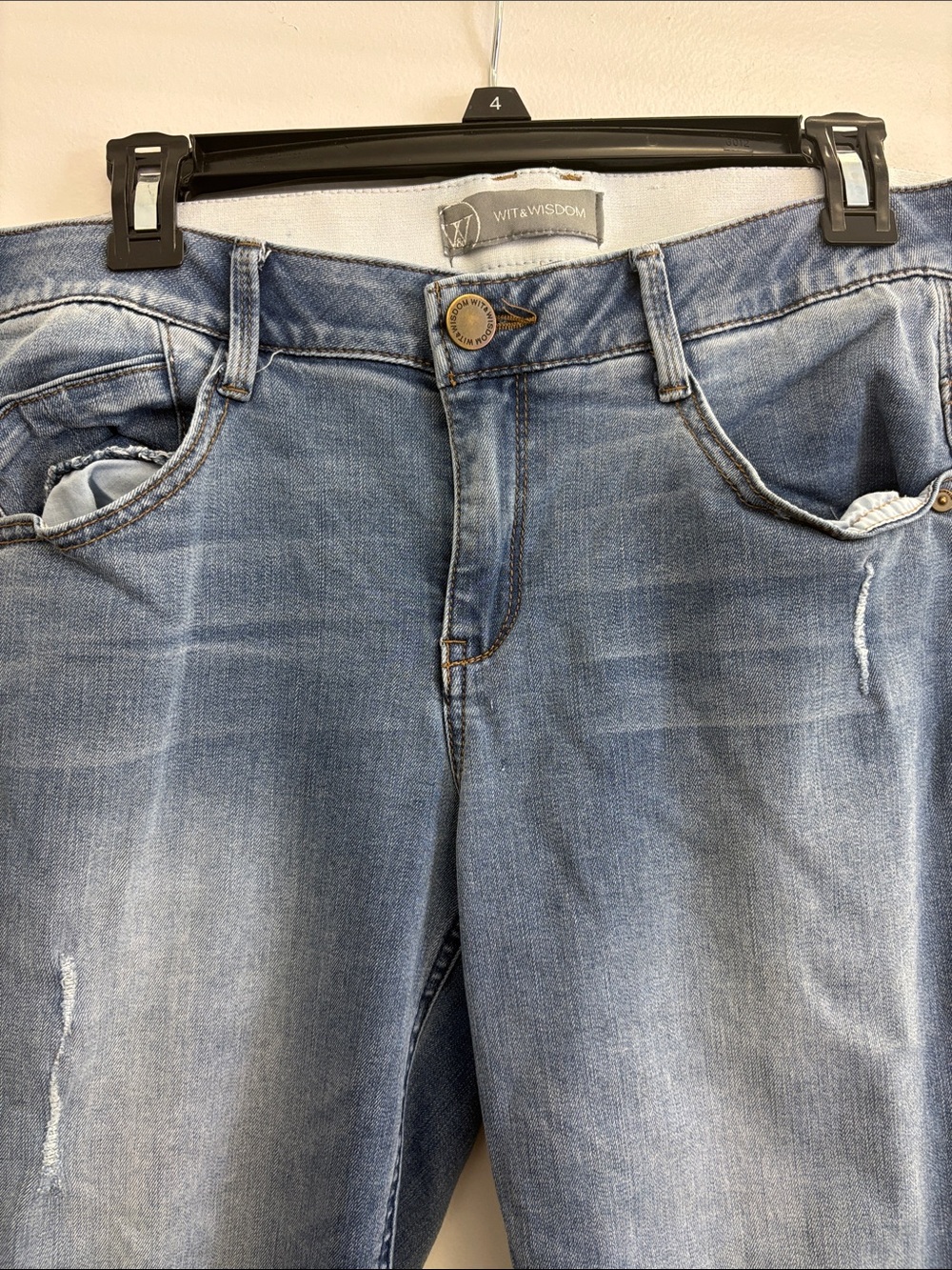 Wit & Wisdom Faded Light Blue Boyfriend Jeans